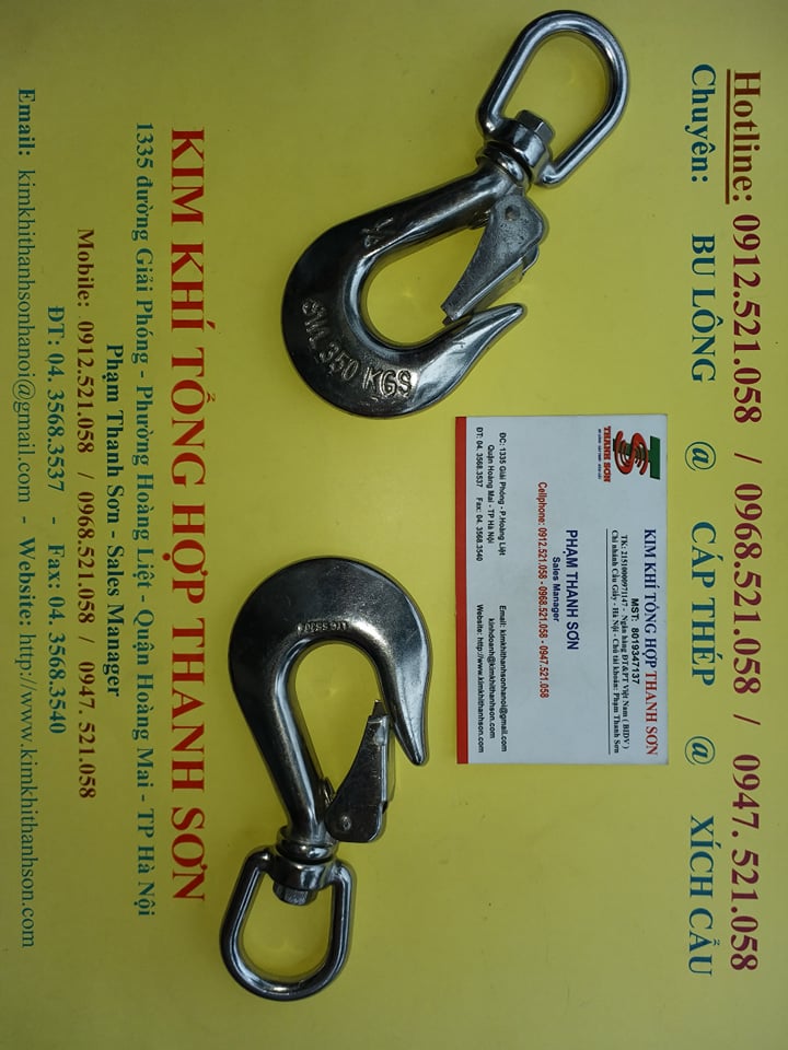 Móc cẩu cáp bằng Inox 304 Thanh Sơn 0947.521.058