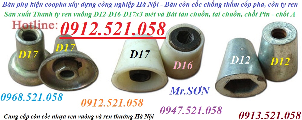 Côn ty ren chống thấm - Thi công cột vách. (0947.521.058) Côn nhựa lõi thép,cốc nhựa ren thô,côn sắt D16 ren thô,giá rẻ. | BigBuy360 - bigbuy360.vn