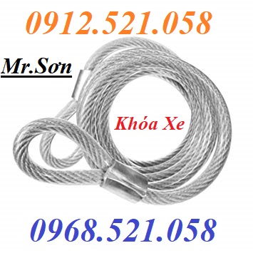 Khóa xe máy cáp bọc nhựa phi 10 rẻ 0913.521.058 _ Kho cáp thép THANH SƠN 1335 đường Giải Phóng _ Ha Noi chuyên doanh dây | BigBuy360 - bigbuy360.vn