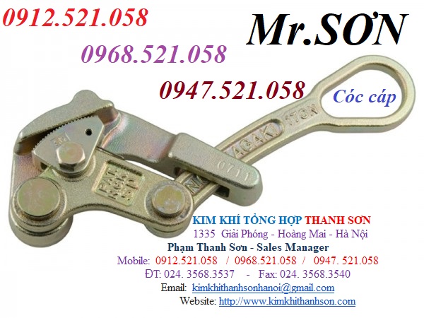 Cóc kéo cáp 3/2/1 TẤN rẻ bán Hà Nội 0968.521.058 # Cáp thép Thanh Sơn SN 1335 Giải Phóng _ bán pa lăng cáp lắc tay 
