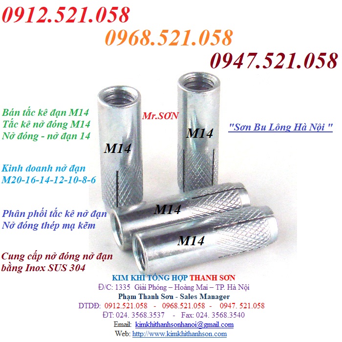 Tắc kê nở ba cánh bán rẻ,nở 3 cánh M8 – M20,có sẵn. (0912.521.058) Bán nở đóng M14 / M20,bu lông nở móc tròn M10,nở đinh | BigBuy360 - bigbuy360.vn