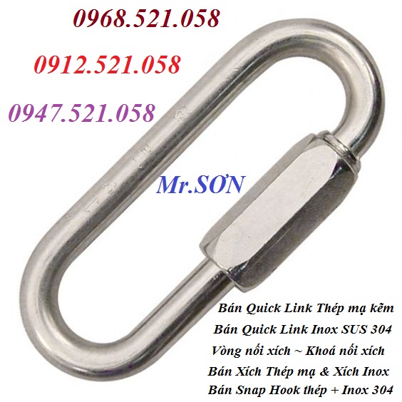 Khóa Nối Xích bằng Inox 304 bán Hà Nội 0913.521.058