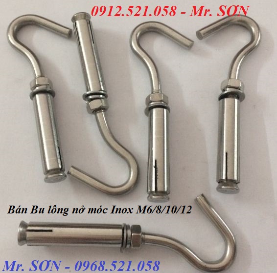 Nở móc bằng INOX M10/6/8 bán rẻ 0913.521.058 _ Cửa hàng Bu lông - Cáp Thép - Xích cẩu Thanh Sơn SN 1335 phố Giải Phóng _ | BigBuy360 - bigbuy360.vn
