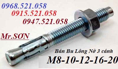 NỞ 3 CÁNH THÉP MẠ KẼM M16x150mm (0912.521.058) Bu Lông Thanh Sơn 1335 đường Giải Phóng _ Hà Nội cung cấp tắc kê bu long  | BigBuy360 - bigbuy360.vn
