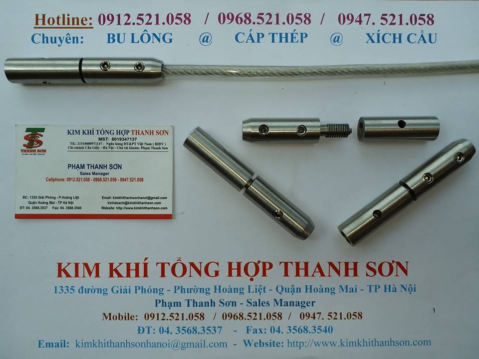 Tăng đơ cầu thang dây cáp,bán rẻ. (0968.521.058) Tăng đơ ống inox D6 & D8,dây cáp inox 304 bọc nhựa,cáp bọc nhựa các màu | BigBuy360 - bigbuy360.vn