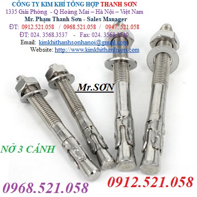 Nở sắt đúc 3 cánh M14x120 mạ kẽm 0947.521.058 # Cửa hàng ốc vít Bu Lông Thanh Sơn 1335 Giải Phóng bán Xích thép, cáp thé | BigBuy360 - bigbuy360.vn