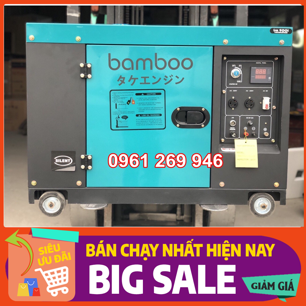 Máy phát điện chạy dầu 8kw 1 pha Bamboo 9800ET đề điện, vỏ chống ồn | BigBuy360 - bigbuy360.vn Máy phát điện chạy dầu 8kw 1 pha Bamboo 9800ET đề điện, vỏ chống ồn | BigBuy360 - bigbuy360.vn