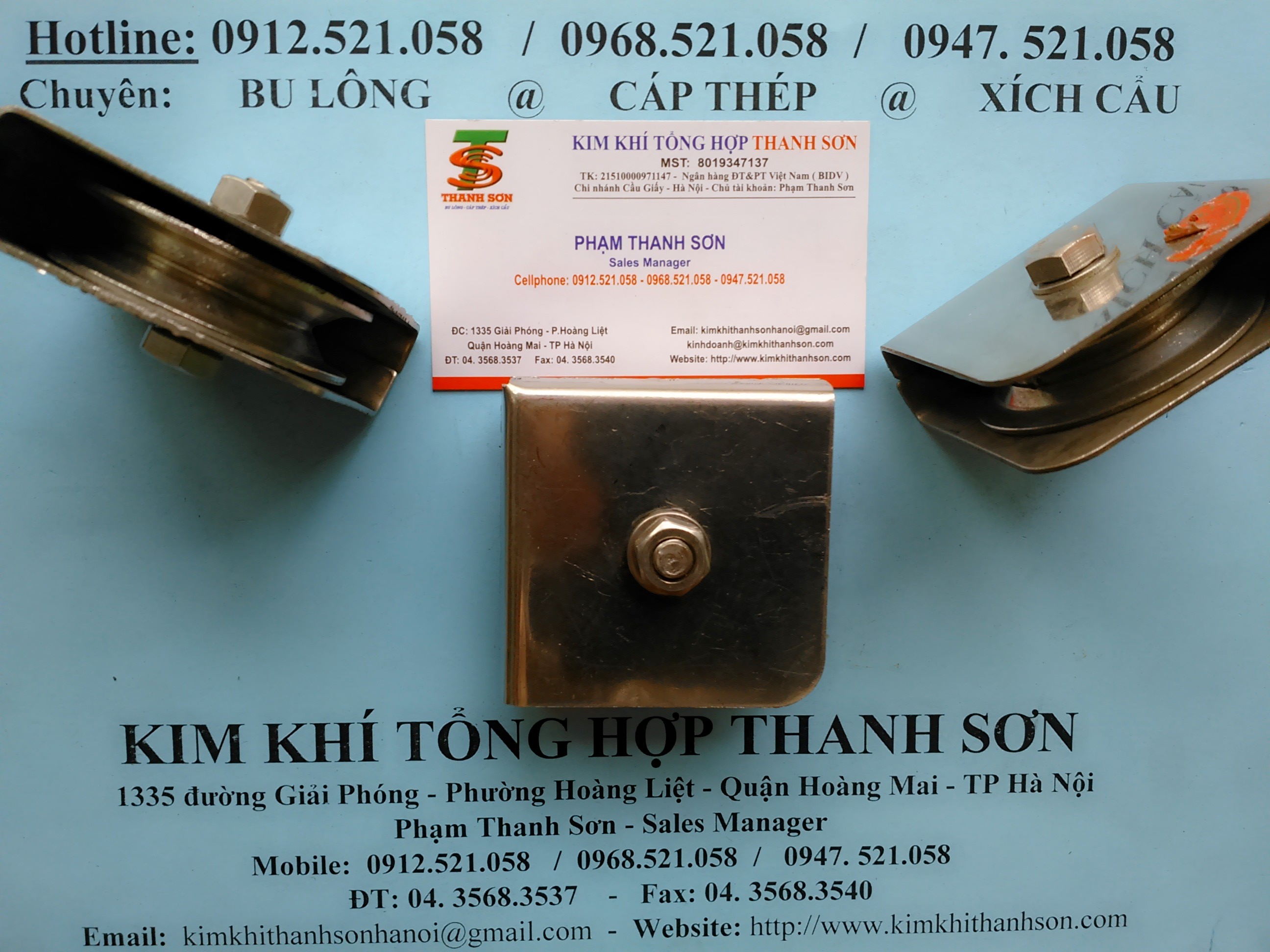 Puly vuông Inox hàn cột cờ 0913.521.058 _ C.Ty cáp thép Mr. SƠN số 1335 đường Giải Phóng bán ròng rọc vuông Inox, buli I | BigBuy360 - bigbuy360.vn