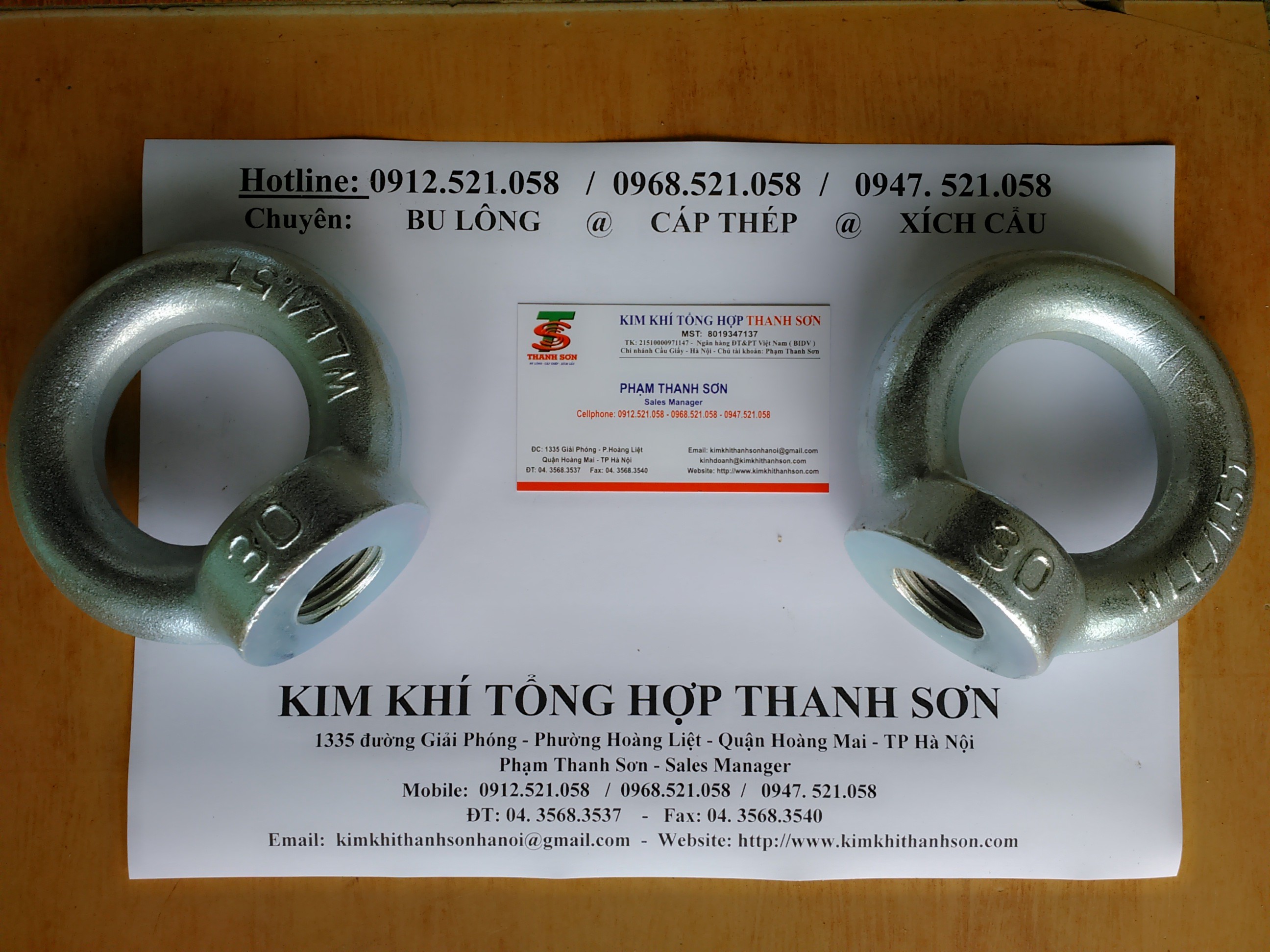Bu Lông móc cẩu ren âm ren trong 0947.521.058 @ Tổng C.Ty bu lông ốc vít THANH SƠN 1335 Giải Phóng _ Hà Nội chuyên doanh | BigBuy360 - bigbuy360.vn