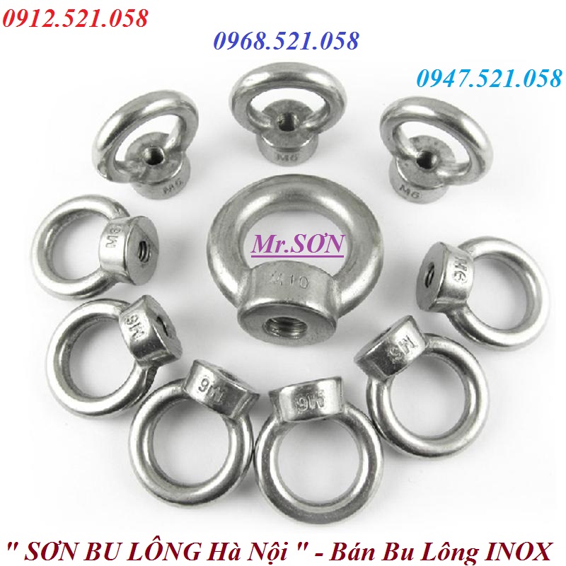 Bu lông mắt M6,bu lông mắt M14,bán rẻ. (0968.521058) Bu lông mắt inox M18,tai cẩu âm inox,bu lông móc cẩu khuôn các loại | BigBuy360 - bigbuy360.vn
