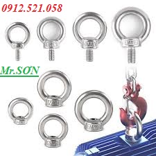 Bu lông mắt M6,bu lông mắt M14,bán rẻ. (0968.521058) Bu lông mắt inox M18,tai cẩu âm inox,bu lông móc cẩu khuôn các loại | BigBuy360 - bigbuy360.vn