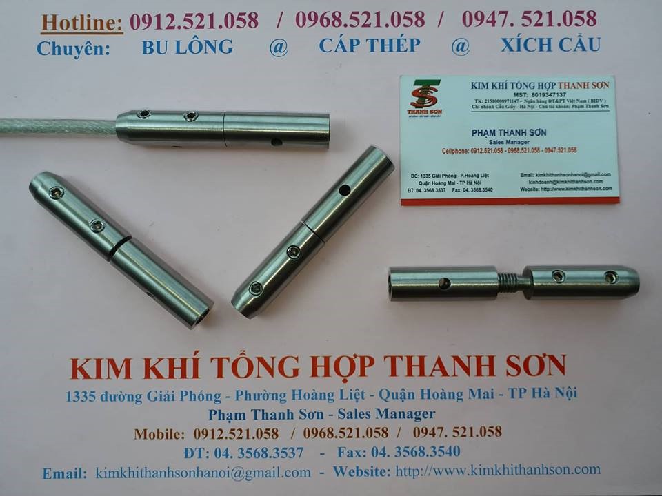 Phụ kiện cầu thang cáp Thanh Sơn 0968.521.058 bán: Tăng đơ nhỏ,tăng đơ ống inox 8 ly,cáp inox bọc nhựa,cáp lụa bọc nhựa. | BigBuy360 - bigbuy360.vn Phụ kiện cầu thang cáp Thanh Sơn 0968.521.058 bán: Tăng đơ nhỏ,tăng đơ ống inox 8 ly,cáp inox bọc nhựa,cáp lụa bọc nhựa. | BigBuy360 - bigbuy360.vn