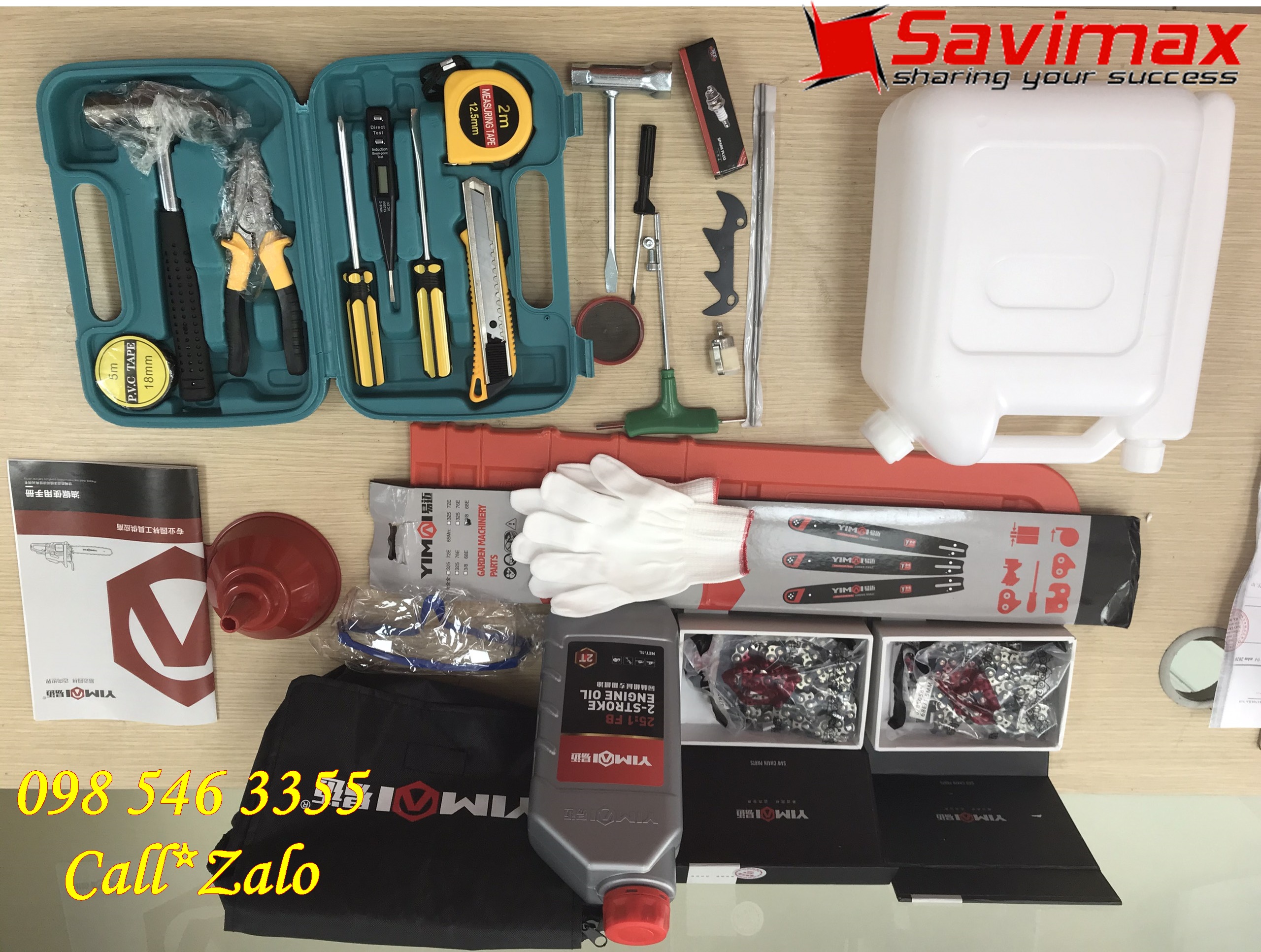 Tặng ngay bộ phụ kiện full 8 món khi Máy cưa xích chạy xăng YIMOI X7 | BigBuy360 - bigbuy360.vn