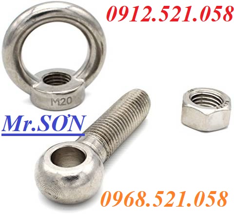 Bu lông mắt M6,bu lông mắt M14,bán rẻ. (0968.521058) Bu lông mắt inox M18,tai cẩu âm inox,bu lông móc cẩu khuôn các loại | BigBuy360 - bigbuy360.vn
