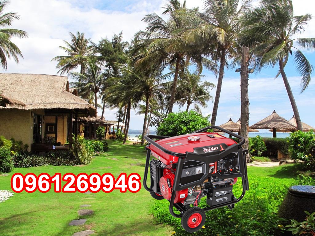 Máy phát điện 5kw chạy xăng Chiaki T-9000E đề nổ có tay kéo, bánh xe | BigBuy360 - bigbuy360.vn