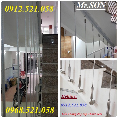 Phụ kiện cầu thang cáp Thanh Sơn 0968.521.058 bán: Tăng đơ nhỏ,tăng đơ ống inox 8 ly,cáp inox bọc nhựa,cáp lụa bọc nhựa.