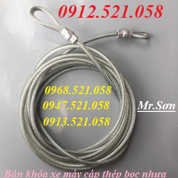 Khóa xe dây cáp thép bọc nhựa RẺ 0912.521.058 ~ C.Ty Cáp Thép THANH SƠN 1335 Giải Phóng ~ Hà Nội bán dây cáp bọc nhựa ph | BigBuy360 - bigbuy360.vn
