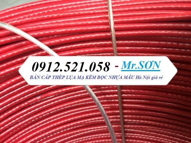 Cáp bọc nhựa đỏ D3/4/5/6/8 Thanh Sơn 0947.521.058 # Tổng kho dây cáp thép THANH SƠN số 1335 Giải Phóng ~ Hà Nội kinh doa | BigBuy360 - bigbuy360.vn