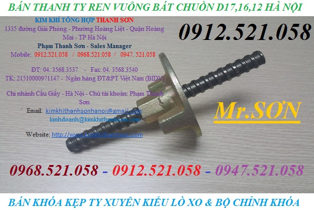Bát ren Ty chuồn D12-16-17 Thanh Sơn 0913.521.058 bán côn cốc D12-14-16-17 chống thấm ghép coopha, kẹp ty ren xuyên tâm  | BigBuy360 - bigbuy360.vn