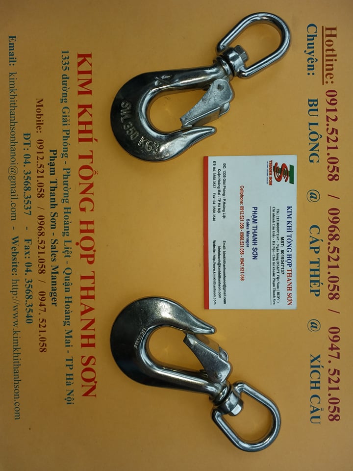 Móc cẩu xoay Inox 304 bán Hà Nội 0968.521.058 bán móc cáp Inox 304 loại 350kg, 600kg và 1 Tấn 1335 Giải Phóng đây | BigBuy360 - bigbuy360.vn