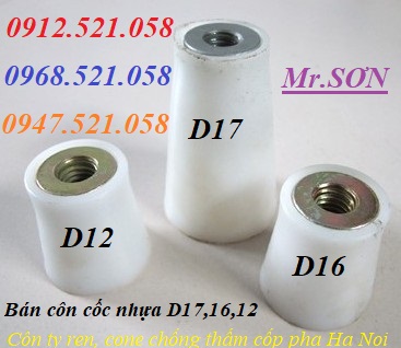 Côn nhựa M12-M4-M16-M17 bán Hà Nội 0912.521.058 _ Bu Lông THANH SƠN 1335 Giải Phóng bán bát chuồn ty ren vuông rẻ