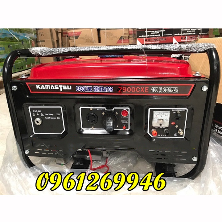 Máy phát điện chạy xăng 2kw có đề Kamastsu 2900CXE động cơ máy 6.5HP, bình xăng 15L | BigBuy360 - bigbuy360.vn