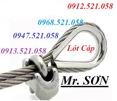 Bẹn cáp, bán lót cáp D2/3/4/5/6/8/10 rẻ 0947.521.058 ~ Thanh Sơn bán đệm cáp, máng cáp, tim cáp,khuyên lót cáp Inox 304 | BigBuy360 - bigbuy360.vn