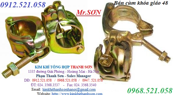 Cùm khóa giáo xoay D48 Thanh Sơn 0913.521.058 bán ê cu khóa giáo, tai chốt chéo dàn dáo, vòn đệm giáo Tiệp Hà Nội | BigBuy360 - bigbuy360.vn Cùm khóa giáo xoay D48 Thanh Sơn 0913.521.058 bán ê cu khóa giáo, tai chốt chéo dàn dáo, vòn đệm giáo Tiệp Hà Nội | BigBuy360 - bigbuy360.vn
