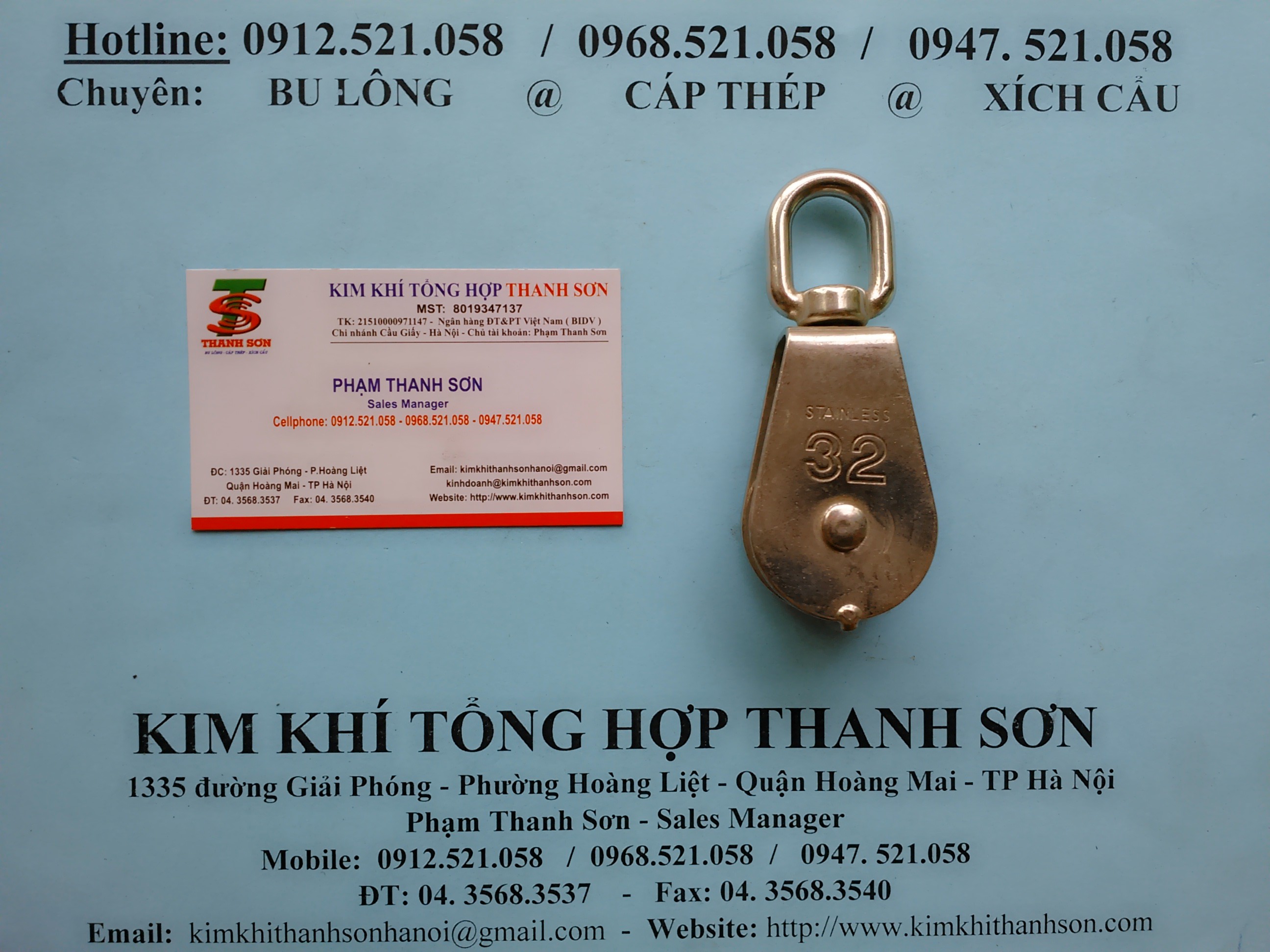 Puly ròng rọc Inox 304 bán hà nội rẻ 0912.521.058 bán lót cáp Inox 304, cáp inox 304 bọc nhựa, khóa cáp tăng đơ 304 Inox | BigBuy360 - bigbuy360.vn Puly ròng rọc Inox 304 bán hà nội rẻ 0912.521.058 bán lót cáp Inox 304, cáp inox 304 bọc nhựa, khóa cáp tăng đơ 304 Inox | BigBuy360 - bigbuy360.vn