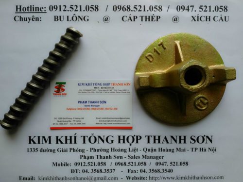 Bát ren Ty chuồn D12-16-17 Thanh Sơn 0913.521.058 bán côn cốc D12-14-16-17 chống thấm ghép coopha, kẹp ty ren xuyên tâm  | BigBuy360 - bigbuy360.vn