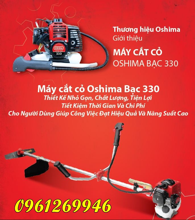 Máy phát cỏ Oshima 330 bạc, máy cắt cỏ Oshima 330 bạc động cơ 2 thì | BigBuy360 - bigbuy360.vn