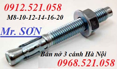 Nở sắt đúc mạ kẽm 3 cánh 0912.521.058 bán tắc kê nở thép ba cánh M8-10-12-14-16-20 xi kẽm 1335 Giải Phóng Ha Noi | BigBuy360 - bigbuy360.vn