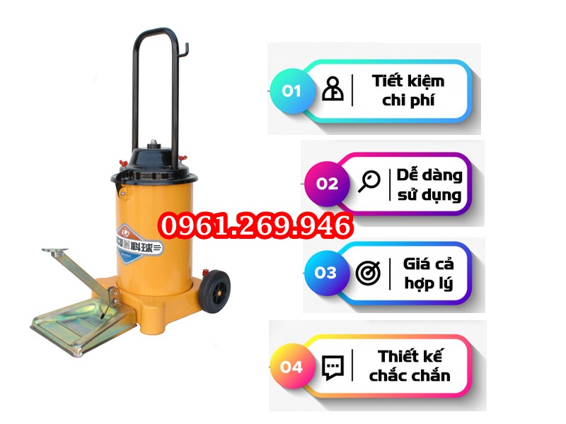 Máy bơm mỡ bằng chân Kocu Gz-6J bình chứa 12L | BigBuy360 - bigbuy360.vn