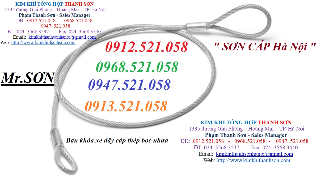 Khóa xe máy cáp thép D10 boc nhựa 0968.521.058 bán cáp bọc nhựa, đầu cốt nhôm ép kep chì đầu dây cáp thép Hà Nội rẻ đây | BigBuy360 - bigbuy360.vn