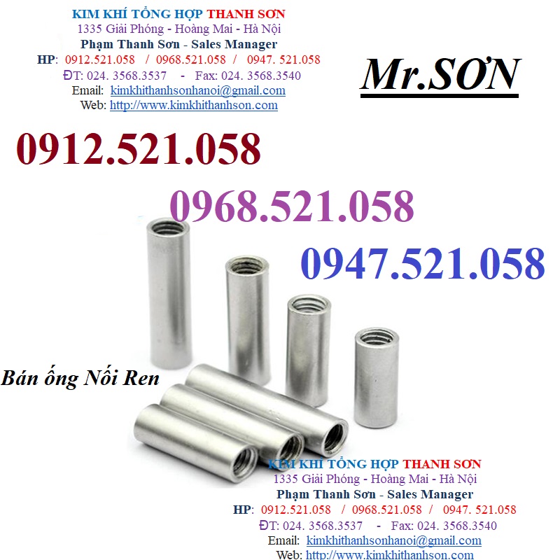 Ống nối ren Lục giác Inox 304 bán Hà Nội 0968.521.058 bán nở đóng Inox 304 & thanh ren 304 INOX rẻ bán nối ren tròn Inox | BigBuy360 - bigbuy360.vn