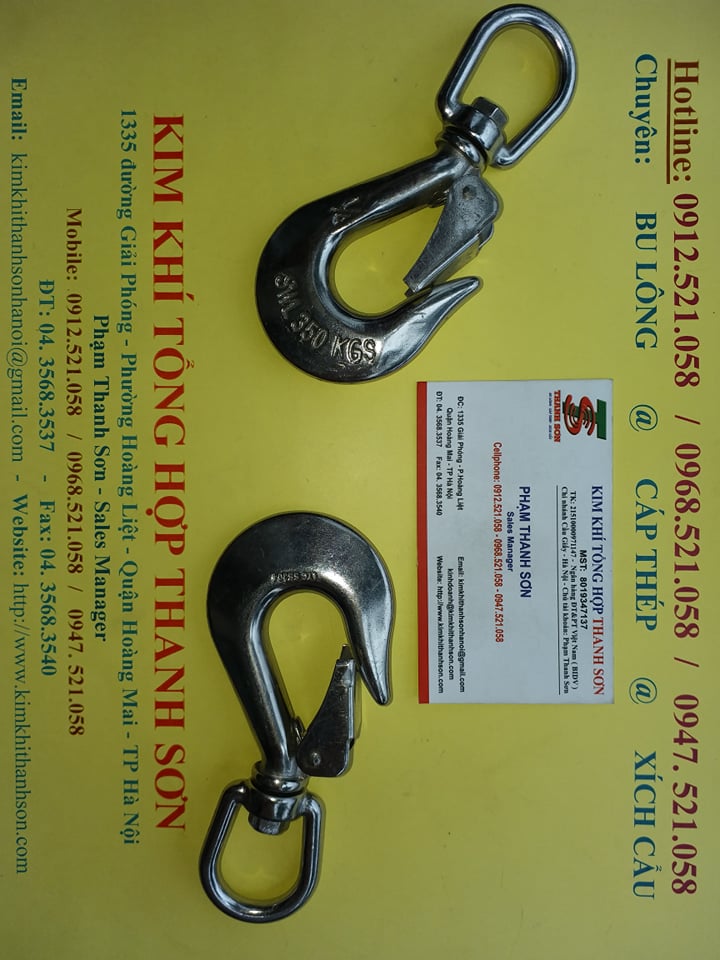 Móc cẩu xoay Inox 304 bán Hà Nội 0968.521.058 bán móc cáp Inox 304 loại 350kg, 600kg và 1 Tấn 1335 Giải Phóng đây | BigBuy360 - bigbuy360.vn