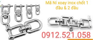 Bán mã ní xoay inox chốt 1 đầu và 2 đầu. (0912.521058) Mã ní chữ D chốt bu lông,lót cáp inox D2 - D22,tai chuồn inox,rẻ  | BigBuy360 - bigbuy360.vn