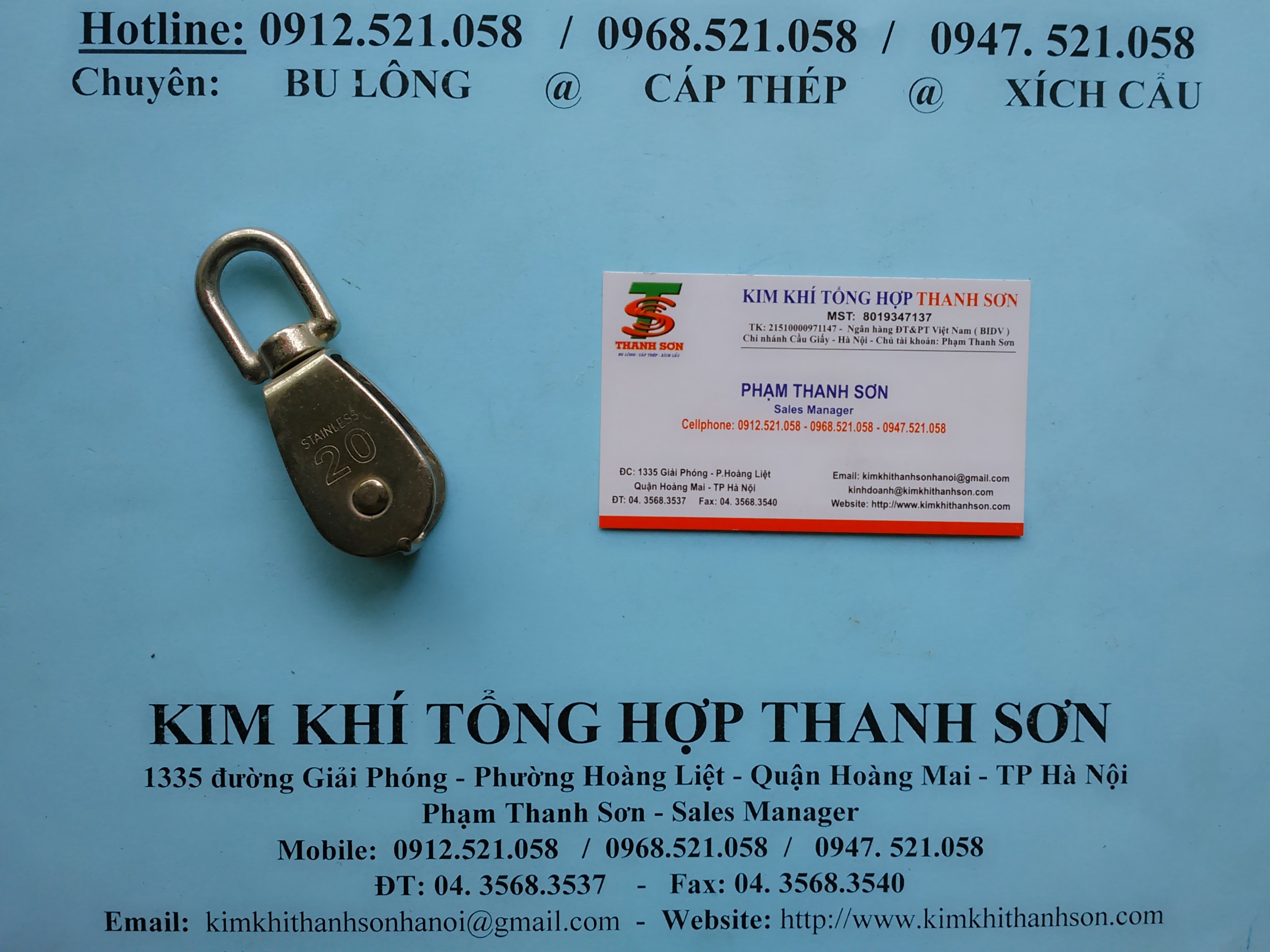 Puly ròng rọc Inox 304 bán hà nội rẻ 0912.521.058 bán lót cáp Inox 304, cáp inox 304 bọc nhựa, khóa cáp tăng đơ 304 Inox | BigBuy360 - bigbuy360.vn Puly ròng rọc Inox 304 bán hà nội rẻ 0912.521.058 bán lót cáp Inox 304, cáp inox 304 bọc nhựa, khóa cáp tăng đơ 304 Inox | BigBuy360 - bigbuy360.vn