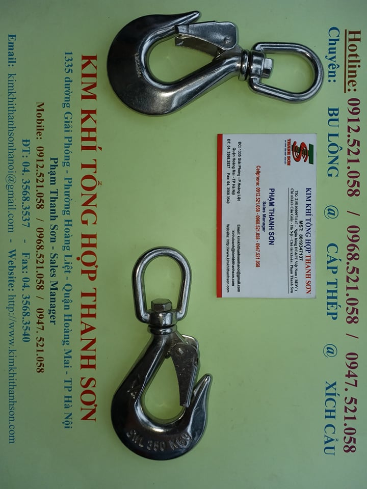 Móc cẩu xoay Inox 304 bán Hà Nội 0968.521.058 bán móc cáp Inox 304 loại 350kg, 600kg và 1 Tấn 1335 Giải Phóng đây | BigBuy360 - bigbuy360.vn