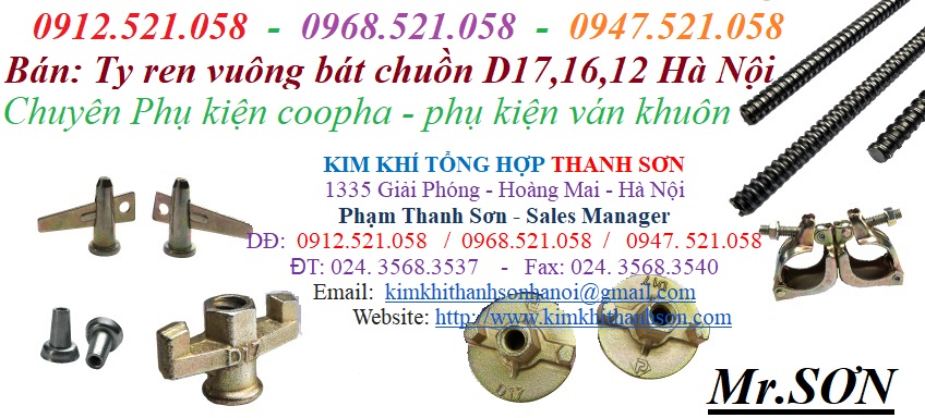 Bát ren Ty chuồn D12-16-17 Thanh Sơn 0913.521.058 bán côn cốc D12-14-16-17 chống thấm ghép coopha, kẹp ty ren xuyên tâm  | BigBuy360 - bigbuy360.vn