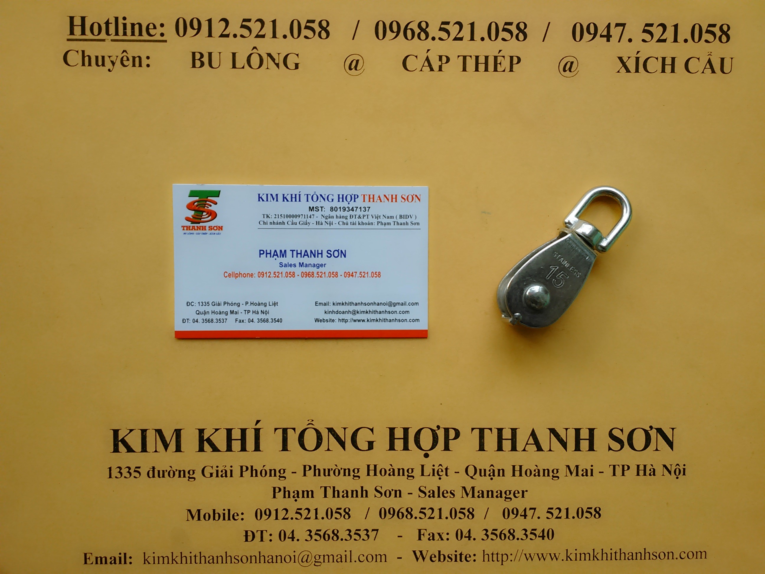 Puly ròng rọc Inox 304 bán hà nội rẻ 0912.521.058 bán lót cáp Inox 304, cáp inox 304 bọc nhựa, khóa cáp tăng đơ 304 Inox | BigBuy360 - bigbuy360.vn Puly ròng rọc Inox 304 bán hà nội rẻ 0912.521.058 bán lót cáp Inox 304, cáp inox 304 bọc nhựa, khóa cáp tăng đơ 304 Inox | BigBuy360 - bigbuy360.vn