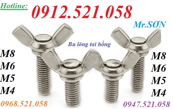 Bu lông tai hồng sắt xi và Inox bán hà nội 0968.521.058 bán đai ốc tai hồng, bulong tai hồng M10/8/6/5/4 bulong Sơn Mr | BigBuy360 - bigbuy360.vn