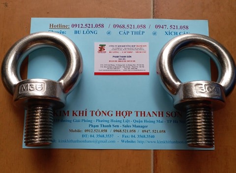 Bu lông mắt M16 x 70,rẻ (0912.521058) Bán bu lông mắt inox M6 đến M20,Tai móc cẩu inox 304 M36 / M30,tai cẩu thép mạ M64 | BigBuy360 - bigbuy360.vn