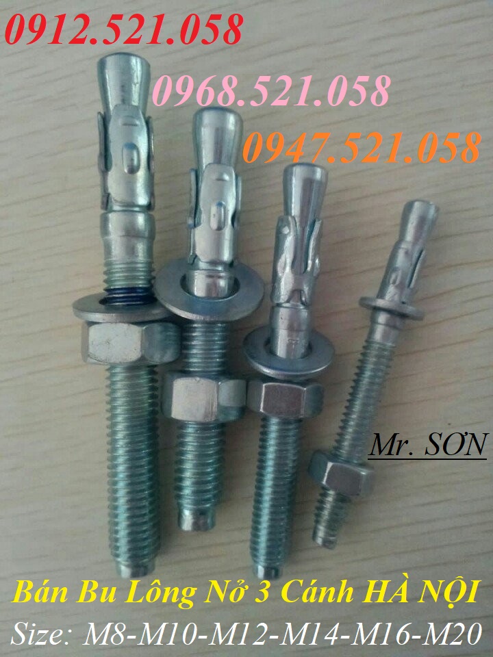 M12x100 tắc kê nở sắt 3 cánh mạ kẽm 0912.521.058 cung cấp bu lông nở Ba Cánh M20/16/14/12/10/8 rẻ Hà Nội  | BigBuy360 - bigbuy360.vn