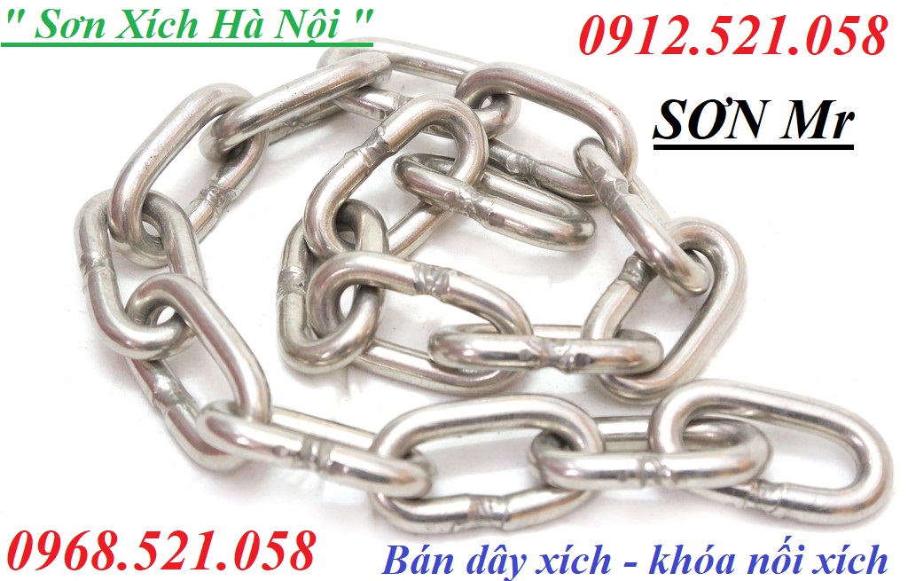 Cung cấp xích 304 Inox phi 1-2-3-4-5-6 rẻ 0912.521.058 bán mã ní xoay Inox 304, móc an toàn Inox, khóa nối xích Inox 304