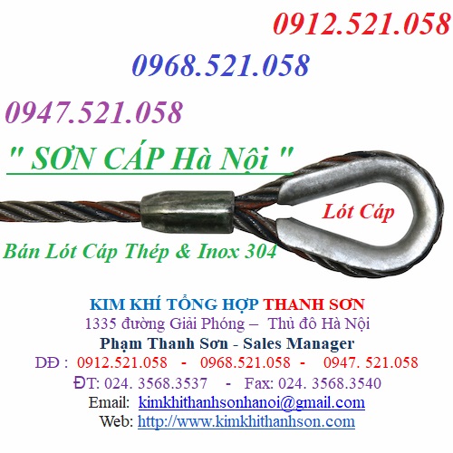 Kim khí Thanh Sơn  (0912.521.3058) Bán: Cáp thép bọc nhựa các màu Đỏ/Đen/Xanh/Vàng,lót cáp inox D2-3-4...22 mm,cáp inox. | BigBuy360 - bigbuy360.vn