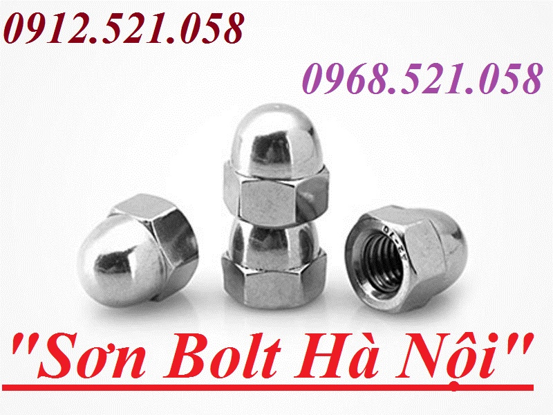 Ê cu mũ Inox 201,304 M24 bán Hà Nội 0912.521.058 đai ốc mũ, tán bầu, ốc mũ chụp sắt mạ kẽm M30.M27, ê cu mũ Inox M4 | BigBuy360 - bigbuy360.vn
