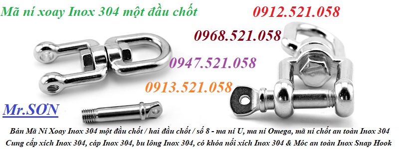 Chuyên mã ní xoay bằng Inox 304 Hà Nội 0947.521.058 cung cấp xích Inox 304,cáp Inox 304, khóa xích, móc bấm an toàn Inox | BigBuy360 - bigbuy360.vn Chuyên mã ní xoay bằng Inox 304 Hà Nội 0947.521.058 cung cấp xích Inox 304,cáp Inox 304, khóa xích, móc bấm an toàn Inox | BigBuy360 - bigbuy360.vn