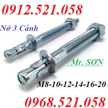 M12x100 tắc kê nở sắt 3 cánh mạ kẽm 0912.521.058 cung cấp bu lông nở Ba Cánh M20/16/14/12/10/8 rẻ Hà Nội  | BigBuy360 - bigbuy360.vn