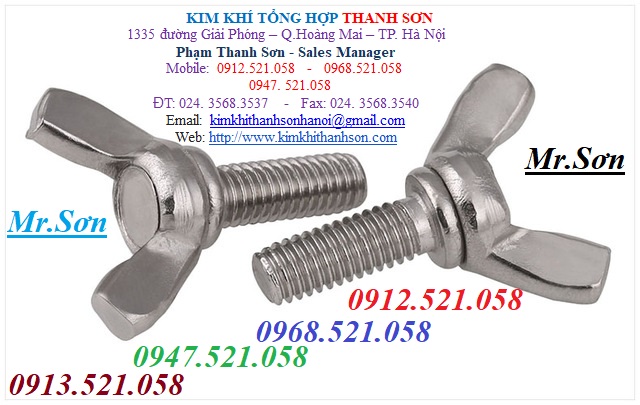 Bu lông tai hồng sắt xi và Inox bán hà nội 0968.521.058 bán đai ốc tai hồng, bulong tai hồng M10/8/6/5/4 bulong Sơn Mr | BigBuy360 - bigbuy360.vn